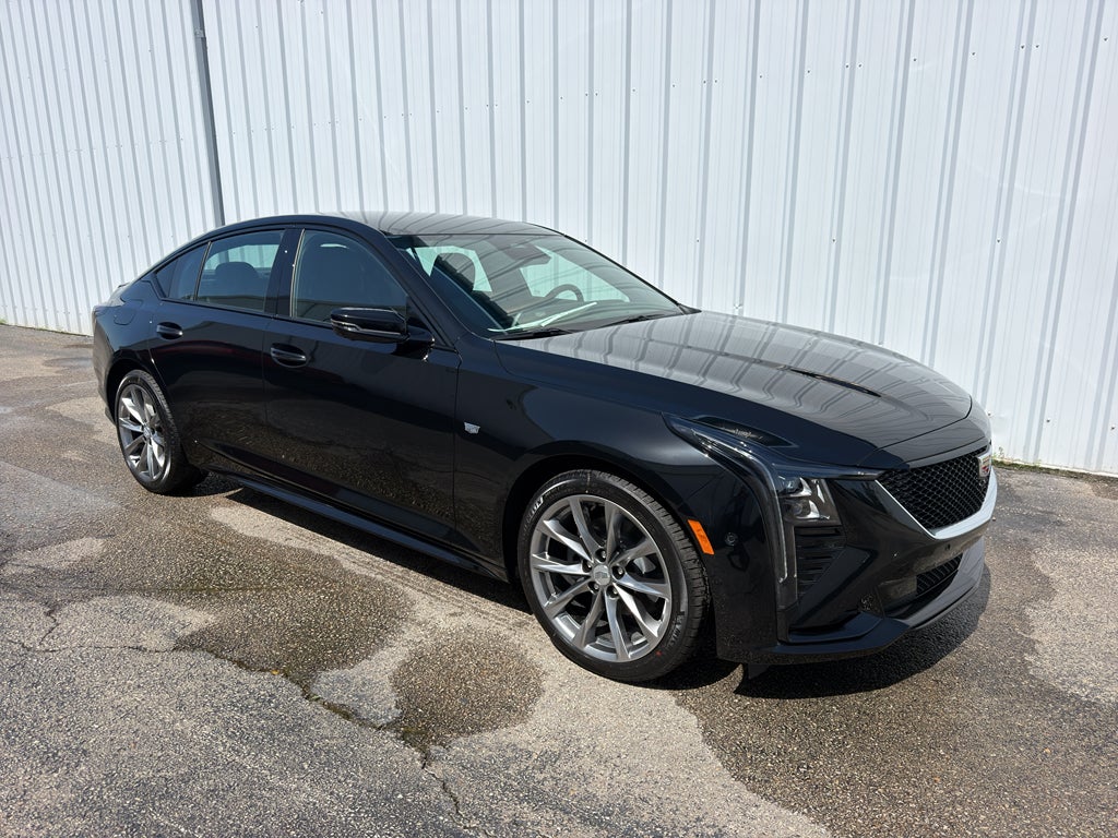 2026 Cadillac CT5 Sport in Black Raven — front three-quarter view