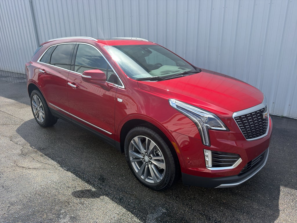 2026 Cadillac XT5 Premium Luxury in Radiant Red Tintcoat — front three-quarter view