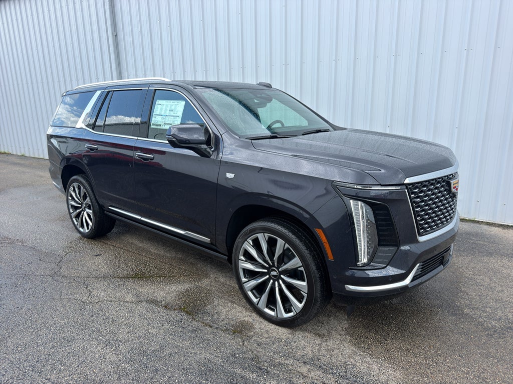 2026 Cadillac Escalade Luxury in Galactic Gray Metallic — front three-quarter view