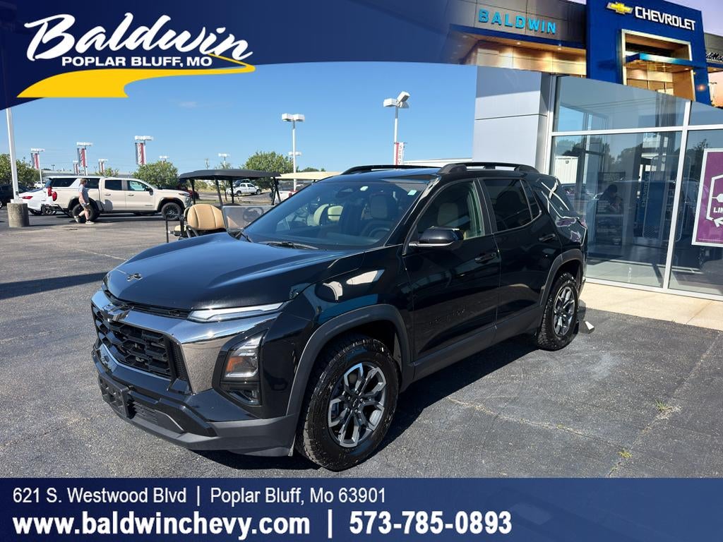 2025 Chevrolet Equinox ACTIV in Mosaic Black Metallic — front three-quarter view