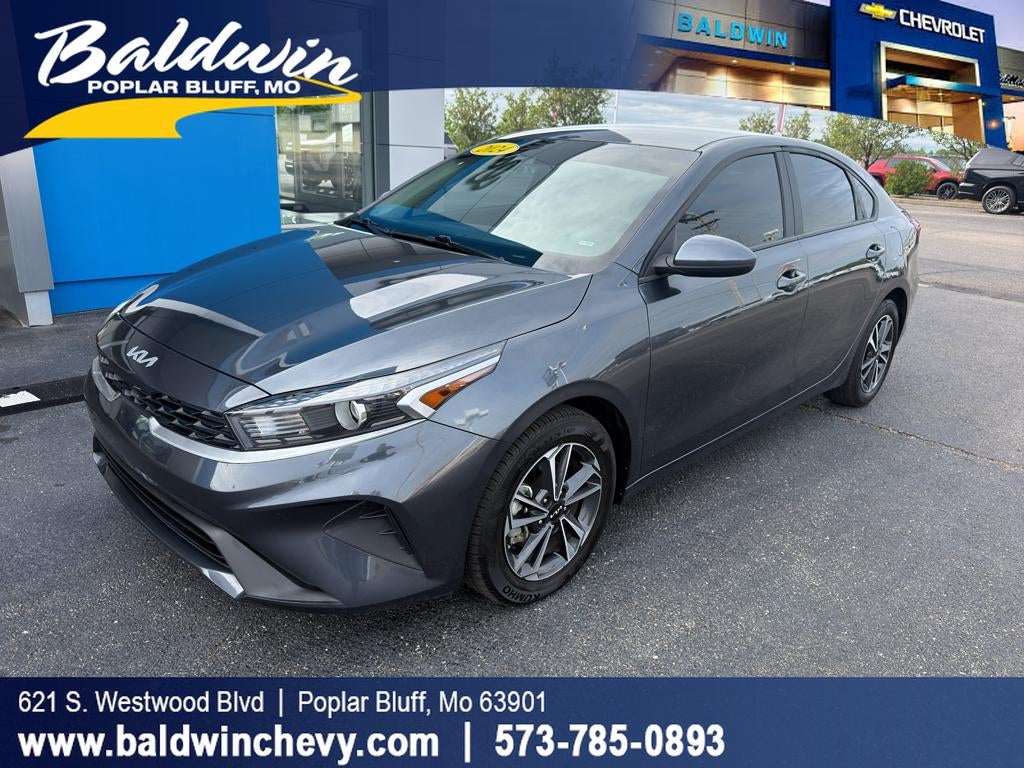 2024 Kia Forte LXS in Gray — front three-quarter view