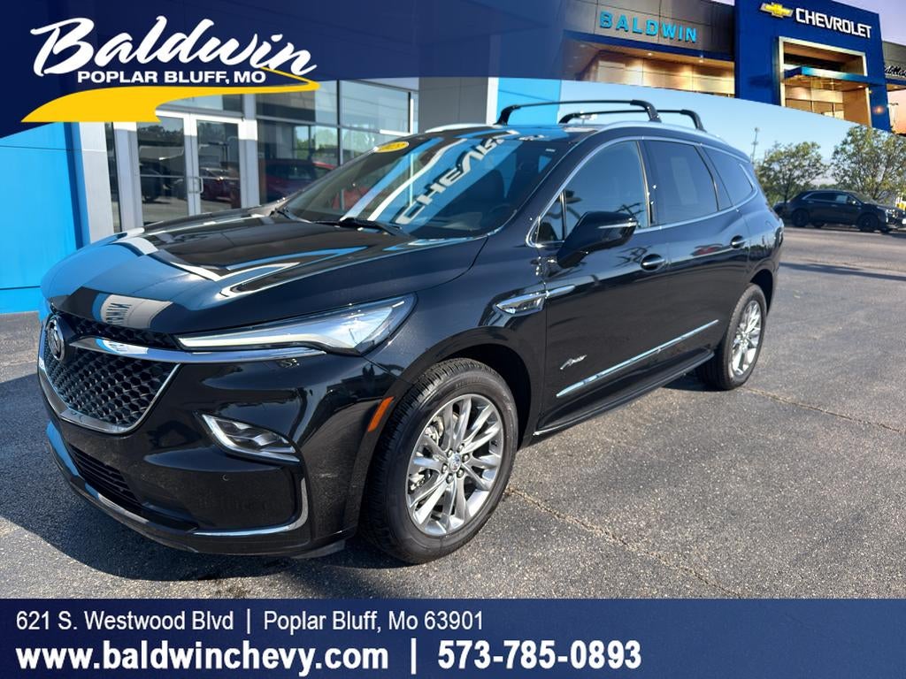 2023 Buick Enclave Avenir in Ebony Twilight Metallic — front three-quarter view