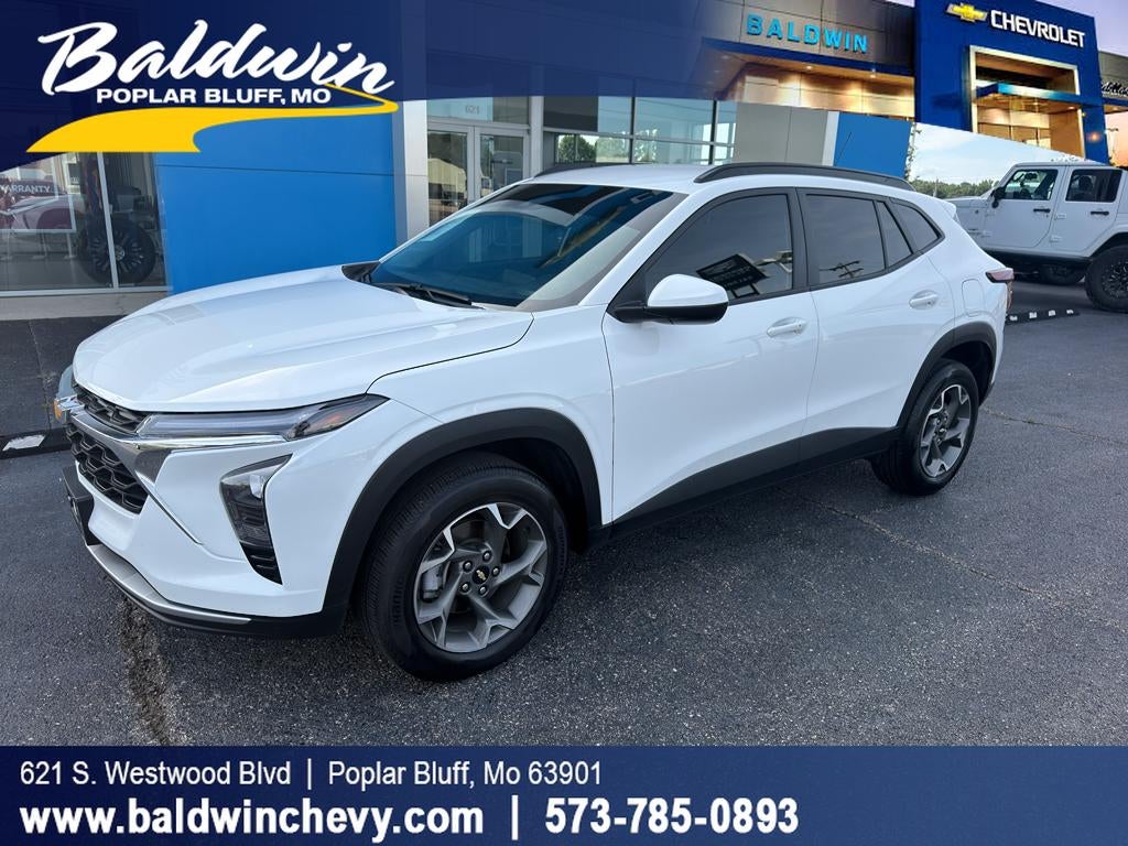 2024 Chevrolet Trax LT in Summit White — front three-quarter view